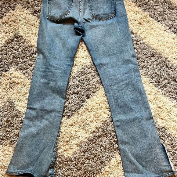 TEXTILE elizabeth & james stewart flare jean rips & slits sz 27 EUC light wash - Picture 9 of 14